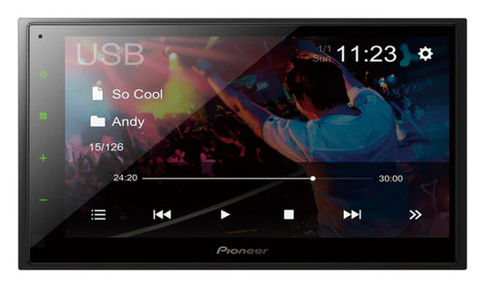 Pioneer DMH-A345BT 6.8” Bluetooth/USB/AUX Double Din Multimedia Player
