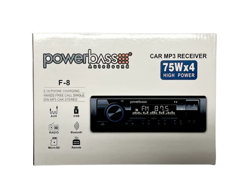 Powerbass F8 Single 75WX4 Din Radio