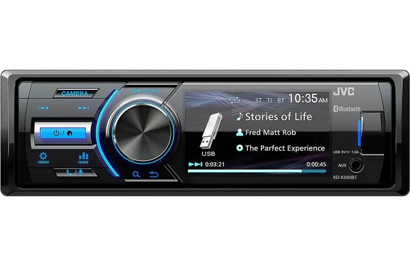 JVC KD-X560BT Bluetooth/USB/AUX Single Din Radio