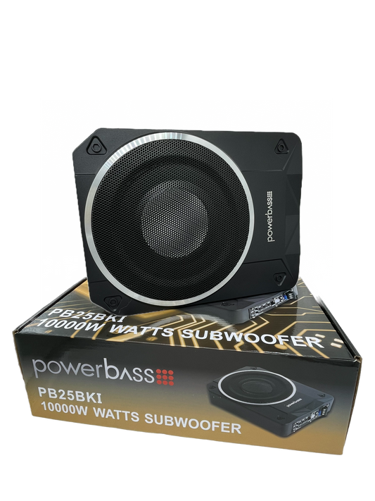 Powerbass PB25BKI 10" 10000w  Active Subwoofer with Wiring Kit