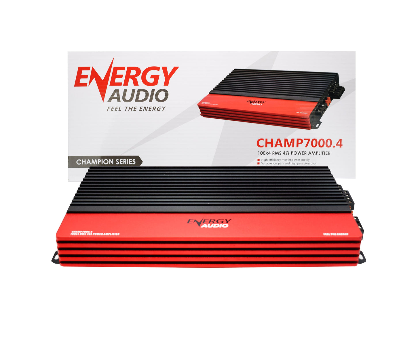 Energy Audio CHAMP7000.4 100Wx4 RMS 4-Channel Amplifier (Free Delivery Excluded)