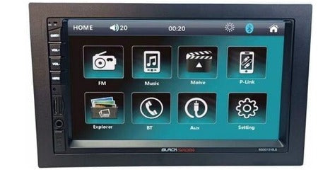 Blackspider BSDD1310SB+Camera with BT/USB/AUX Short Base Double Din Media Player