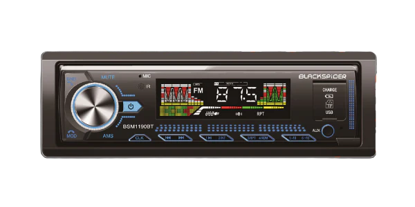 Blackspider BSM1190BT Bluetooth/USB/AUX Single Din Media Player