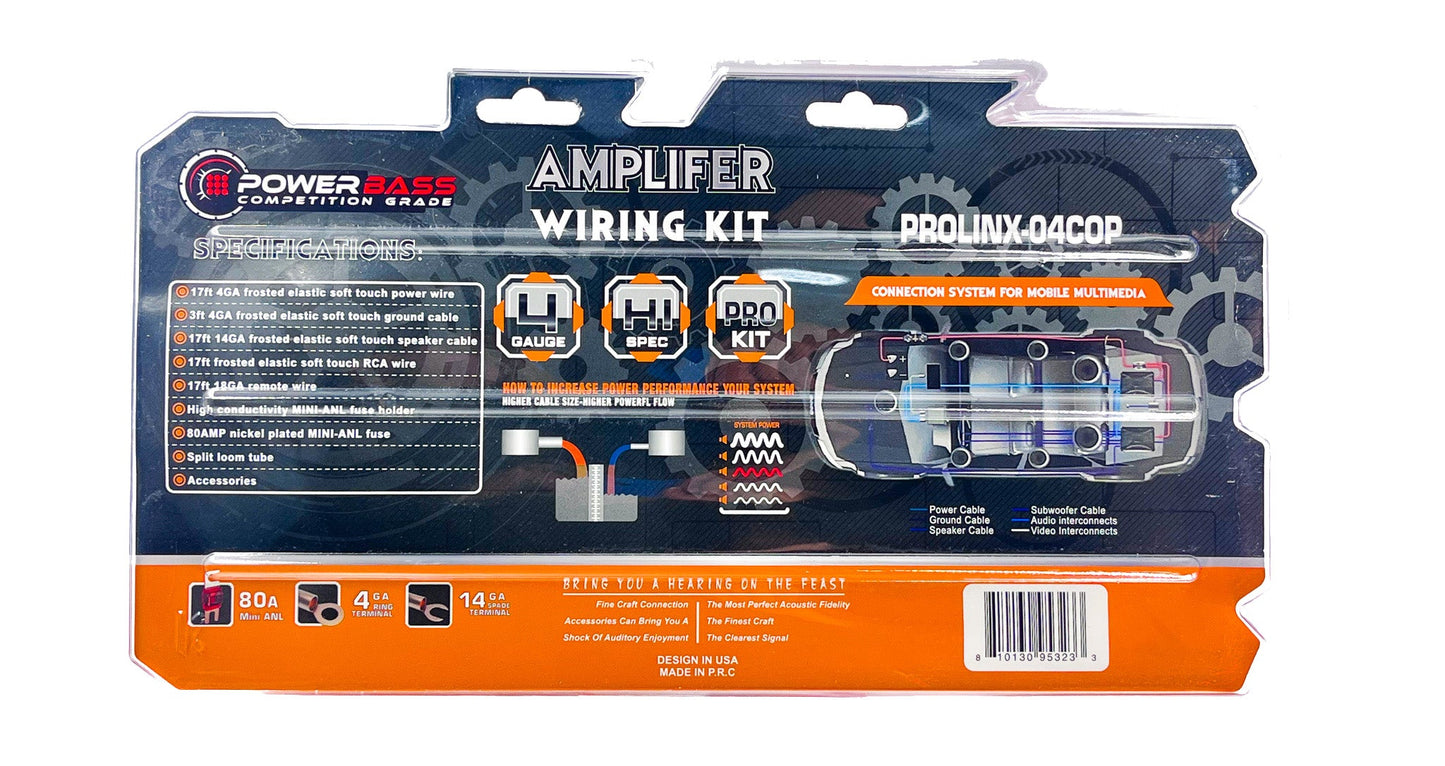 Powerbass 4GA Copper Wiring Kit