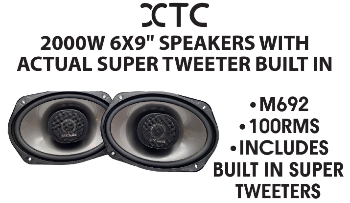 XTC Audio M692 2000W 2-Way 6X9 Coaxial Speakers – Qadiri Distributors ...