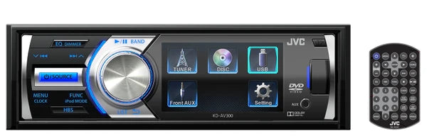 JVC KD-AV300 DVD/USB/AUX Single Din Player