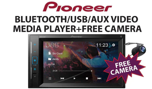 Pioneer DMH-A245BT+FREE CAMERA 6.2” Bluetooth/USB/AUX Double Din Multimedia Player