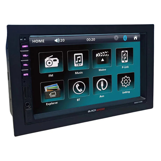 BlackSpider  BSDD1310LB 7" Double Din Media BT/USB Radio